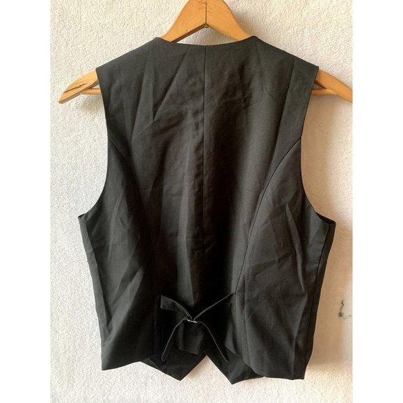 Those Days Black Vest with Satin Lining and Adjustable Cinch NEW WITH TAG Size L - Picture 4 of 8